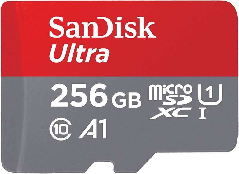 SanDisk Ultra 256 GB microSDXC Memory Card + SD Adapter with A1 App Performance Up to 100 MB/s, Class 10, U1 - £26.99 @ Amazon