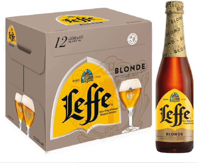 Leffe Blonde Belgium Abbey Beer 12 x 330 ml Bottles (or £13.30 / £11.90 S&S)