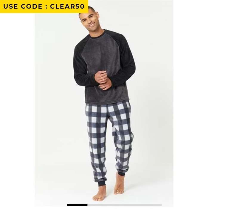 Extra 50% off all clearance clothes and shoes with code. Eg men's dessing gown £4.50 + Some more examples in description