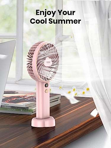 Handheld Fan with Rechargeable Battery - £7.99 Sold By TOPKDirect and Fulfilled by Amazon