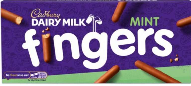 Cadbury Fingers Milk Chocolate 114G (All Varieties) £1.25 Clubcard Price @ Tesco