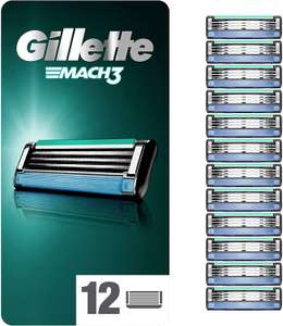Gillette Mach3 Razor Blades Men, Pack of 12 Razor Blade Refills, Stronger Than Steel Blades - £13.60 / £12.92 Subscribe & Save @ Amazon
