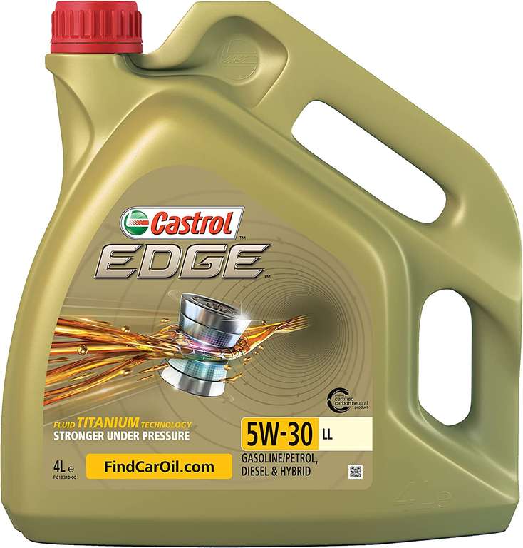 Castrol EDGE 5W-30 LL Engine Oil 4L - £28.59 @ Amazon