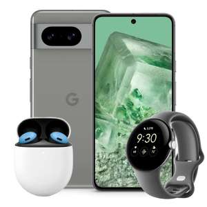 Google Pixel 8 128GB Unlocked Android Smartphone + £10 Top Up + claim pixel watch or buds pro