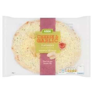 ASDA Cheese & Garlic Flatbread & ASDA Garlic & Herb Flatbread 250g £1 @ Asda