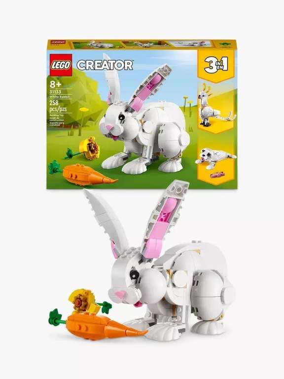 LEGO Creator 3-in-1 31133 White Rabbit + £2.50 C&C + Up To 20% Off Other Lego Sets
