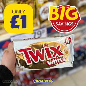 Four pack of Twix White Chocolate Twin Bars