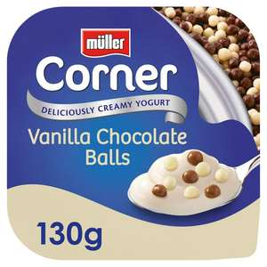 Muller Corner Vanilla Yogurt with Chocolate Balls 130g 40p @ Sainsbury's