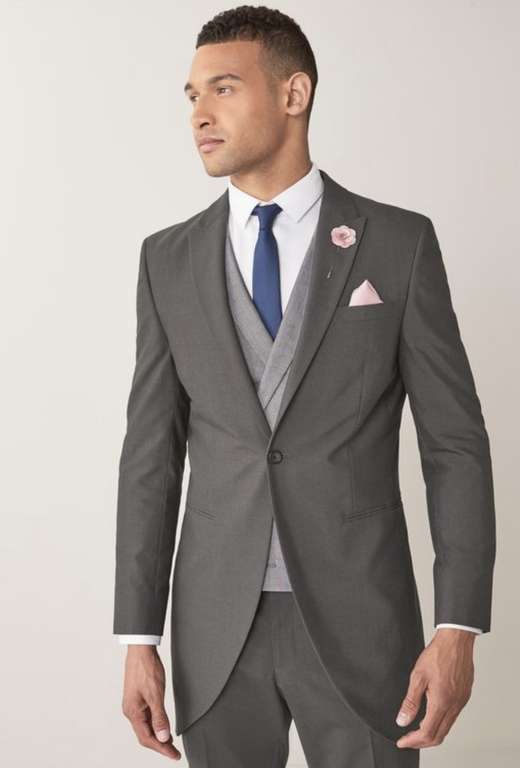 Next Men's Morning Suit Jackets in grey 