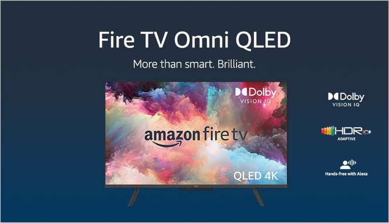Amazon Fire TV 43" | 50" £399.99 | 55" £479.99 | Omni QLED Series 4K UHD Smart TV, Dolby Vision IQ, Local Dimming, Hands Free with Alexa