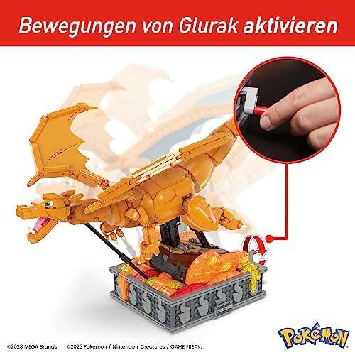 MEGA Pokémon HMW05 Adult Action Figure Building Toy 1664 Pieces 11 Inch Collectible Articulated Glurak