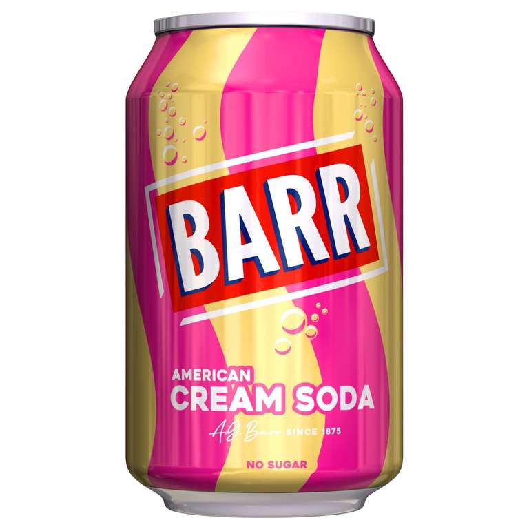 BARR American Cream Soda 24 x 300ml cans (Subscribe & Save = £6.65)