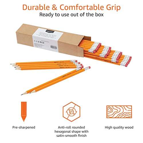 Amazon Basics Presharpened Wood Cased 2 HB Pencils, 30 Pack - £3.91 @ Amazon