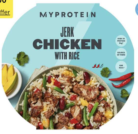 Any 10 My Protein Meals For eg Jerk Chicken with Rice / Chicken Tikka With Rice / Halloumi Breakfast £35 @ Iceland