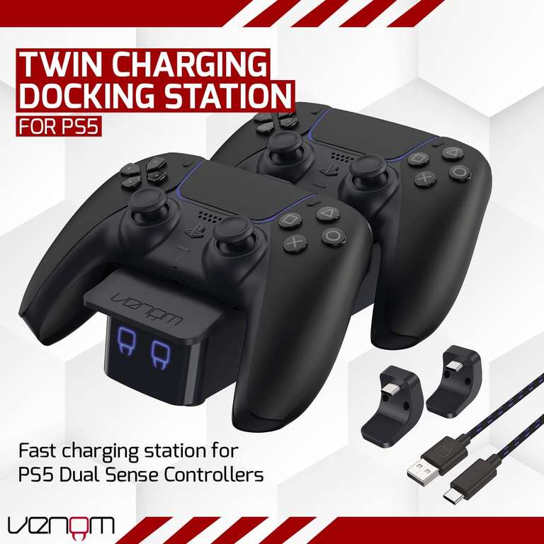 Venom PS5 Controller Twin Docking Station - Black (PS5)