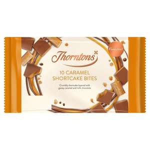 Thorntons Bites Caramel Shortcakes Milk Chocolate 10 Pack £1 Clubcard price @ Tesco