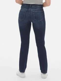 mid rise curvy classic straight jeans