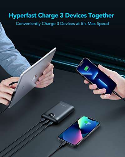 VEGER 20000mAh Power Bank 22.5W USB C, QC 4.0 PD 3.0 Powerbank with 3 Outputs - £21.84 delivered using 5% voucher @ Amazon / VEGER-UK