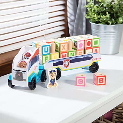 Melissa & Doug PAW Patrol Toy Truck with Alphabet & Number Wooden Building Blocks £13.40 @ Amazon