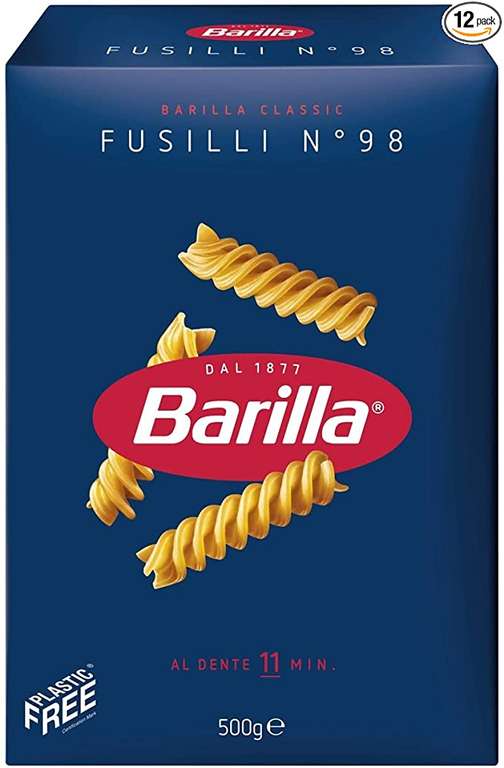 Barilla Pasta Classic Fusilli n.98 Pasta bulk pack 12x500g - £12 (£11.40 Subscribe & Save) @ Amazon