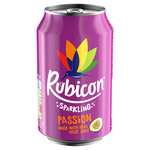 Rubicon Sparkling Fizzy Drink with Real Fruit Juice 330 ml Multipack Cans, Passion, 24 Pack £8.50 / £7.65 Subscribe & Save @ Amazon