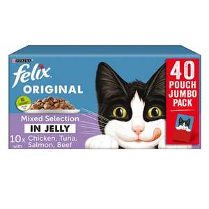 Felix Original x 40 - Meat or Fish in Jelly (free delivery over £39)