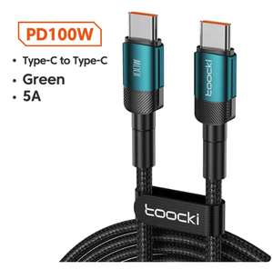 Toocki 100W USB C To Type C Cable PD3.0 Fast Charging Charger Cable - 47p New Customers, Sold By Toocki Direct Flagship Store