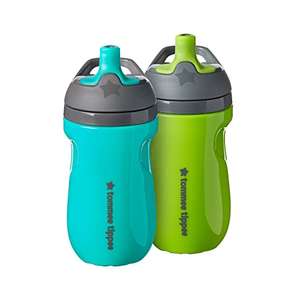 Tommee Tippee Insulated Sportee Water Bottle for Toddlers, Spill-Proof, 260ml, 12m+, Pack of 2, Green and Teal £6.99 @ Amazon
