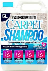 Pro-Kleen Professional Carpet & Upholstery Shampoo – Ocean Fresh Fragrance 5L - used like new £10.04 at Amazon Warehouse