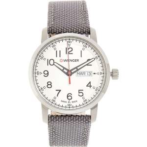 Wenger white face / grey strap and silver 40mm day/date watch for £59.99 (Free Collection) at TK Maxx.