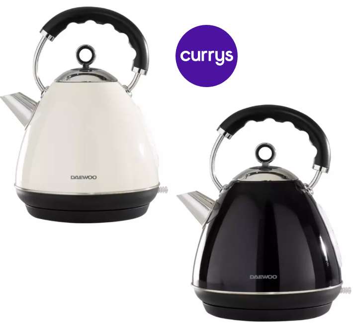 DAEWOO Kensington SDA1577 Traditional Kettle Black / Cream Plus Free Click and Collect