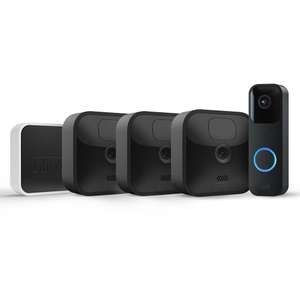 Blink Outdoor with two-year battery life | 3-Camera System + Blink Video Doorbell | HD Smart Security camera, motion detection