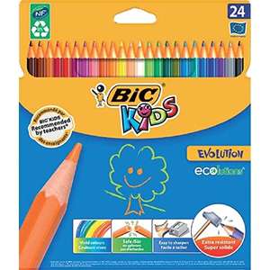 BIC Kids Evolution ECOlutions Colouring Pencils, Assortment of Coloured Pencils (4.3mm), 24 Pack £4 @ Amazon