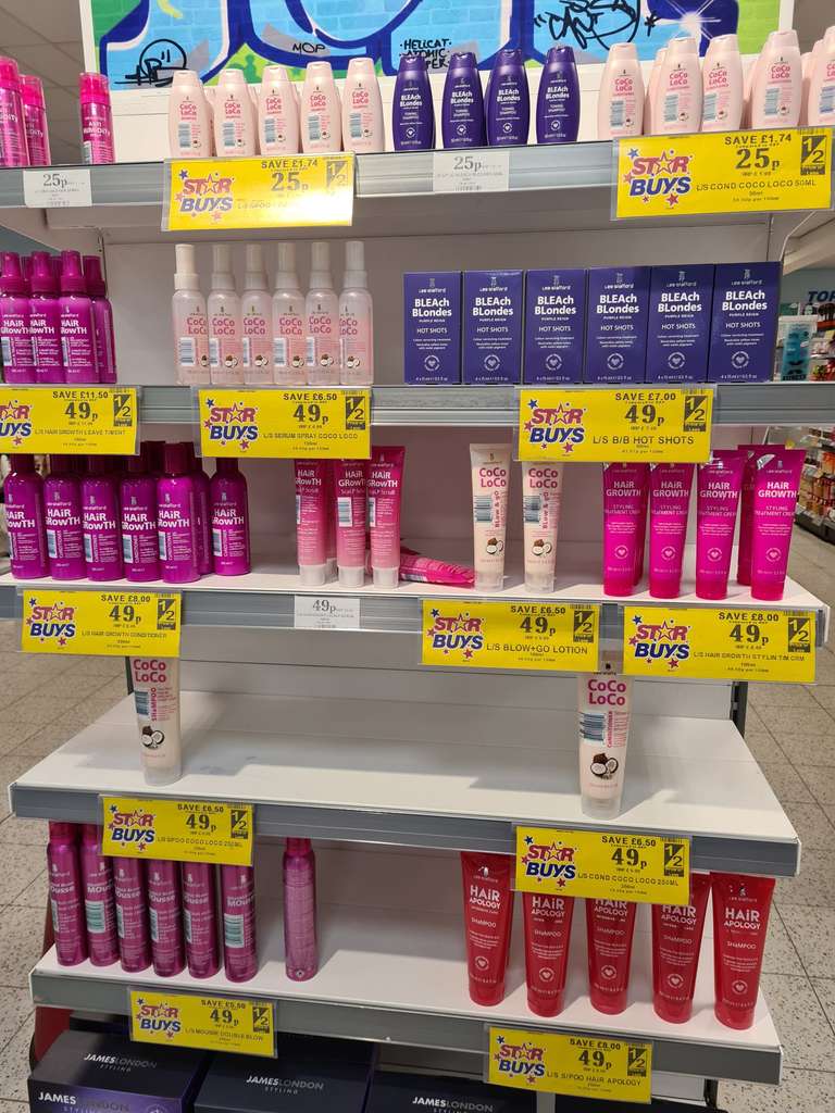 Lee Stafford Items (Shampoo, Conditioners and Hair Treatements) - 49p Each Instore @ Home Bargains (Pwllheli)