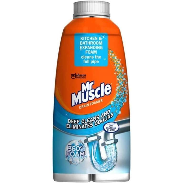 Mr Muscle Drain Deep Clean & Odour Eliminating Foamer 500ml - Clubcard Price
