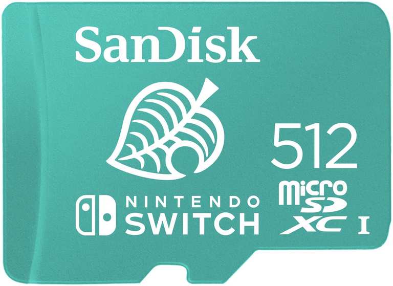 SANDISK microSD Card 512GB, Animal Crossing Leaf Edition