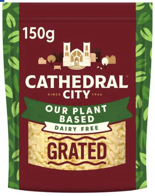 Cathedral City Dairy Free Grated 150G - £2.30 or 2 for £4 Clubcard Price @ Tesco