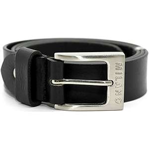 Milano Mens Full Grain Leather Belt - 1.5" (40mm) - Black £8.99 - Sold by Woodland Leathers Limited / Fulfilled By Amazon