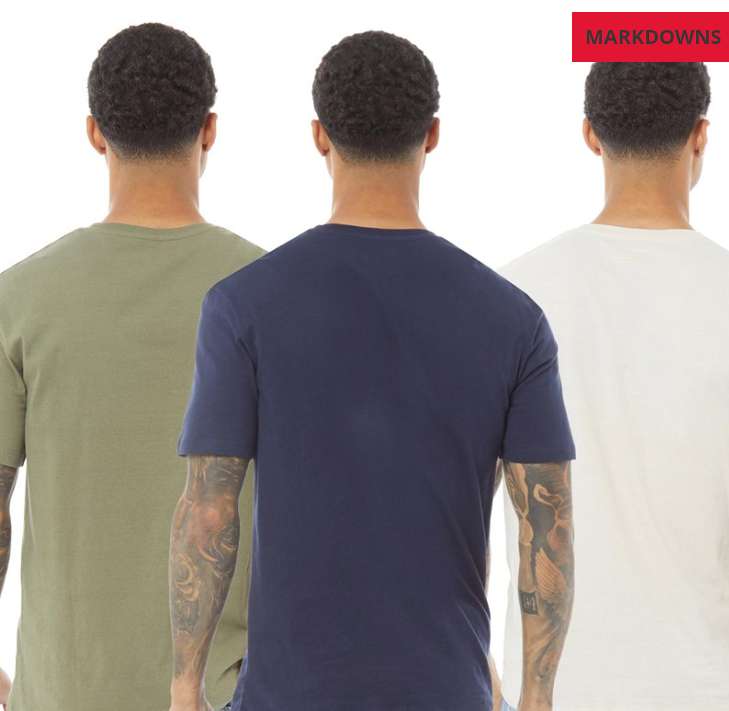 JACK AND JONES Mens Alfie Relaxed Fit 3 Pack T-Shirts £12.99 Delivery £4.99 Free with Unlimited @ and M Direct | hotukdeals