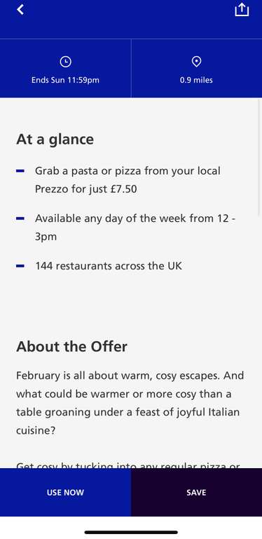 Enjoy any Prezzo pizza or pasta for £7.50 12-3PM with O2 Priority