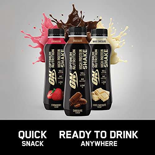 Optimum Nutrition 50g Protein Shake Bottles, 10 Shakes x 500 ml - £22.99 / £17.24 with 15% voucher / Subscribe & Save @ Amazon
