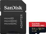 SanDisk 64GB Extreme PRO microSDXC card + SD adapter