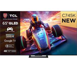TCL 55C745K 55 Inch QLED 4K Ultra HD 144Hz Smart TV 5 year Warranty