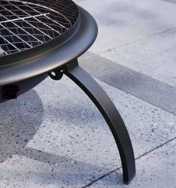 Vida Folding Steel Cooking Grill / Fire Pit Delivered From Home Discount
