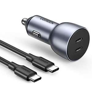 UGREEN 40W (2x20W) USB C Dual Fast Car Charger with PD 60W USB C Cable for £19.59 delivered @ Amazon / Ugreen