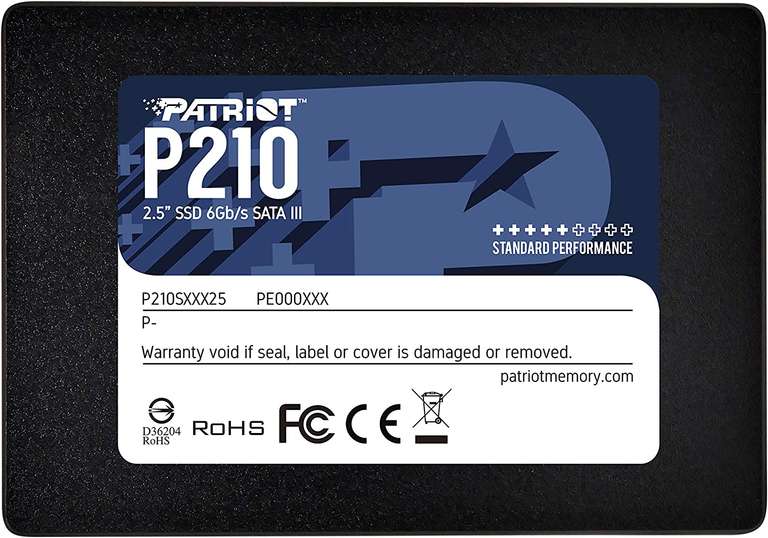 2TB - Patriot P210 2.5" SATA III Internal Solid State Drive - 520MB/s / 1TB - £32.48 - Sold by Patriot Memory UK FBA