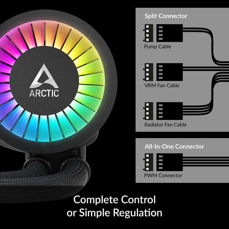 ARCTIC Liquid Freezer III 240 A-RGB - Water Cooling PC, All-in-One CPU AIO Water Cooler, Intel & AMD compatible - Sold By ARCTIC GmbH FBA