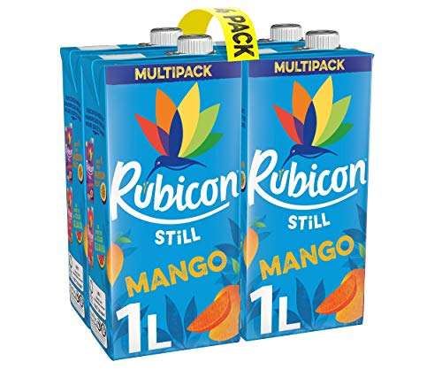 RUBICON Still Mango 4 x 1L Cartons £5 at Amazon