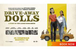 Two Free Cinema Movie Tickets, Drive Away Dolls Film, Selected Locations with Sky VIP