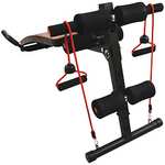 HOMCOM Sit Up Bench Core AB Workout Fitness Excercise Machine Adjustable - Sold and dispatched by MHSTAR